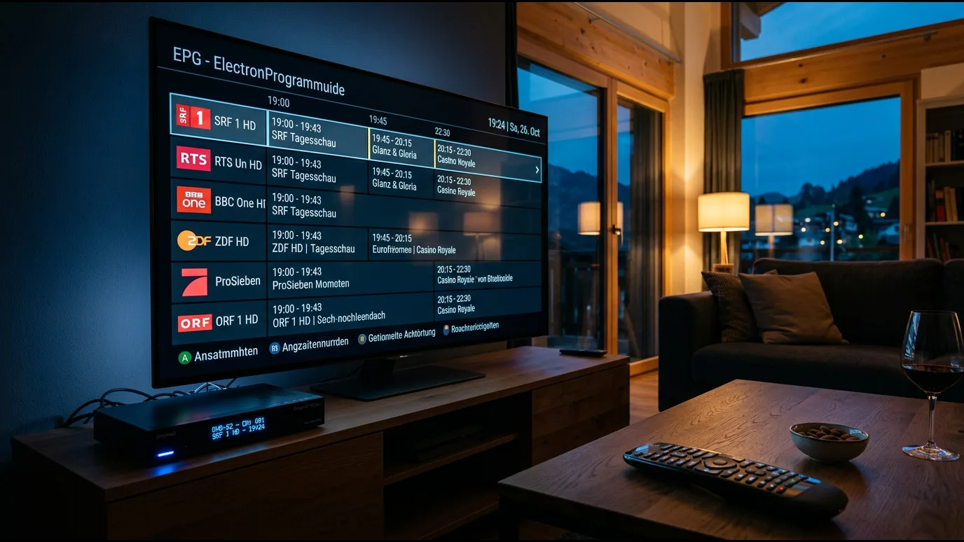 Box opérateur et décodeur IPTV côte à côte dans un salon