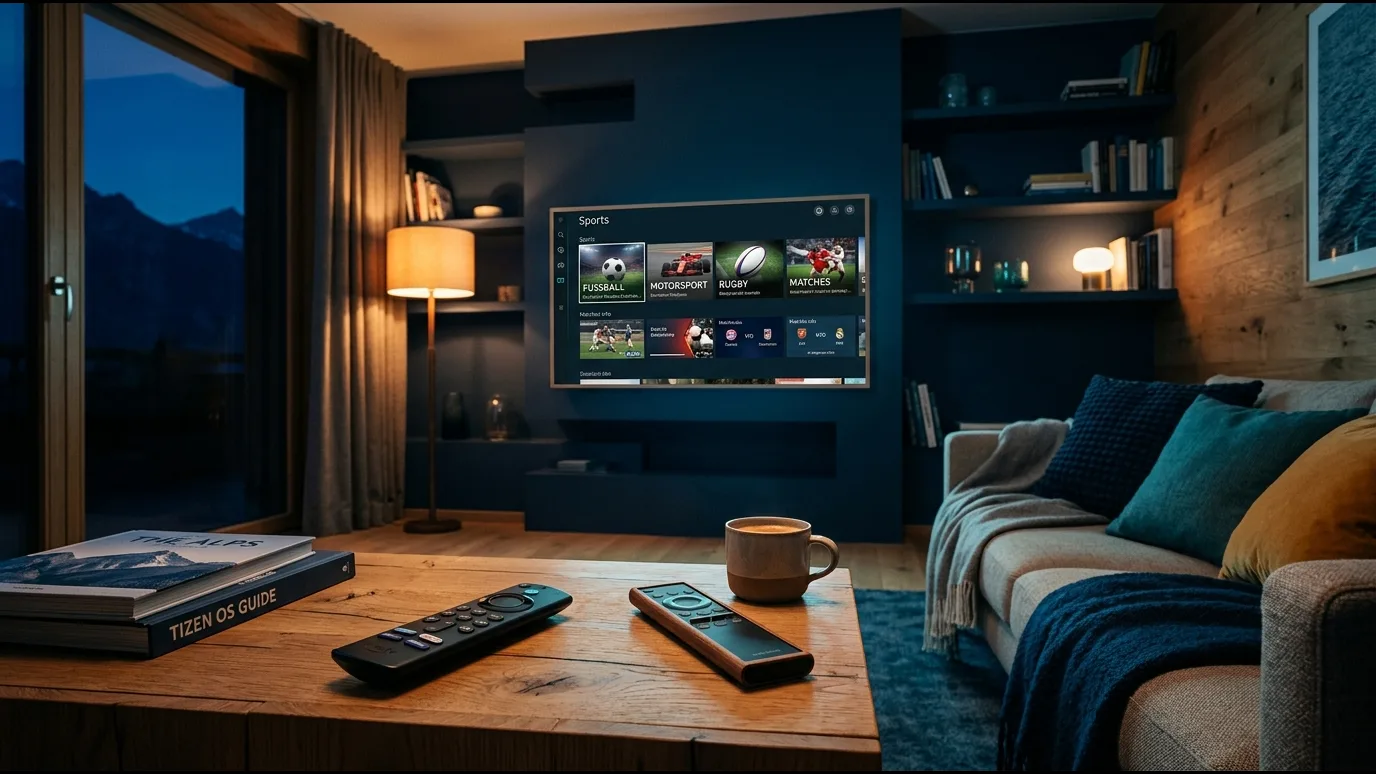 Boîtier Firestick branché en HDMI sur téléviseur dans un salon français