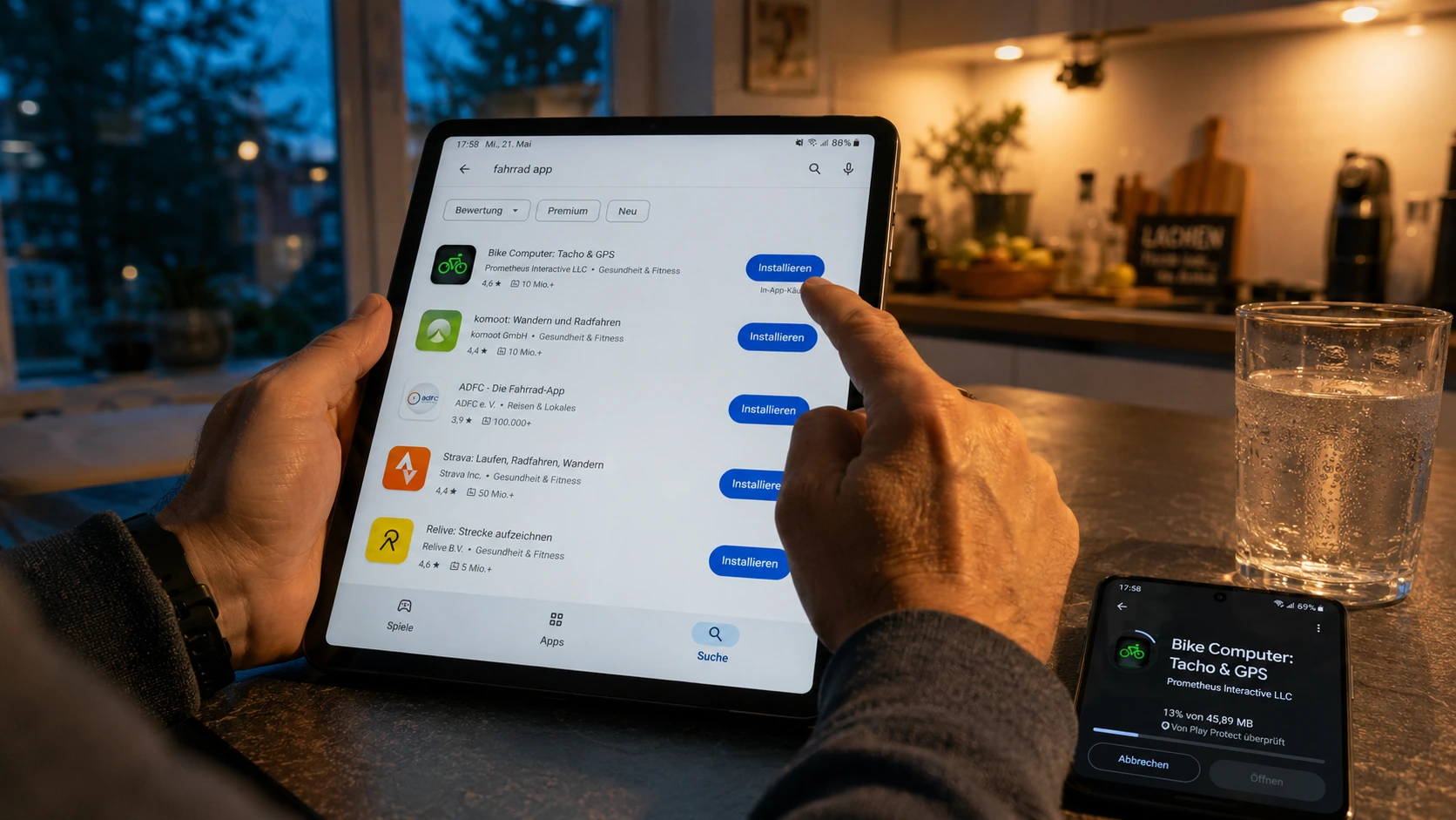 comparaison de prix IPTV sur une table avec Firestick et box Android