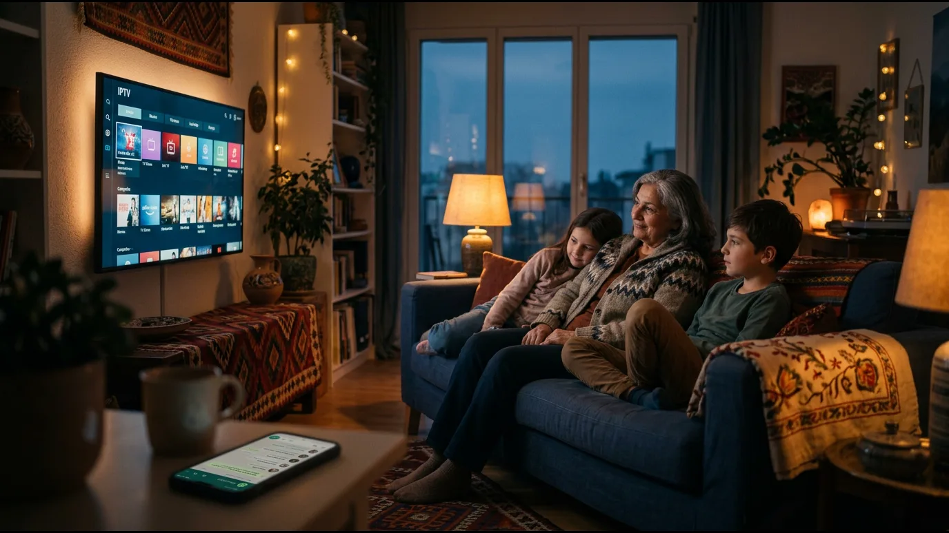 Écran LG webOS affichant le code MAC de l’application Smart IPTV