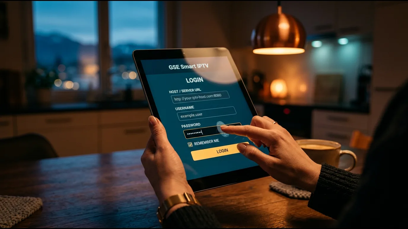 Écran d’accueil IPTV Smarters Pro affichant la grille de chaînes sur tablette