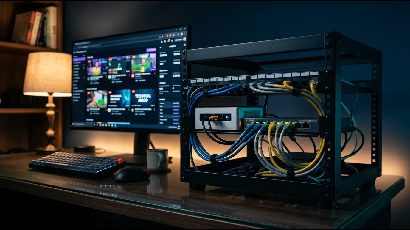 Technicien vérifiant la stabilité d'un serveur IPTV sur plusieurs écrans de contrôle